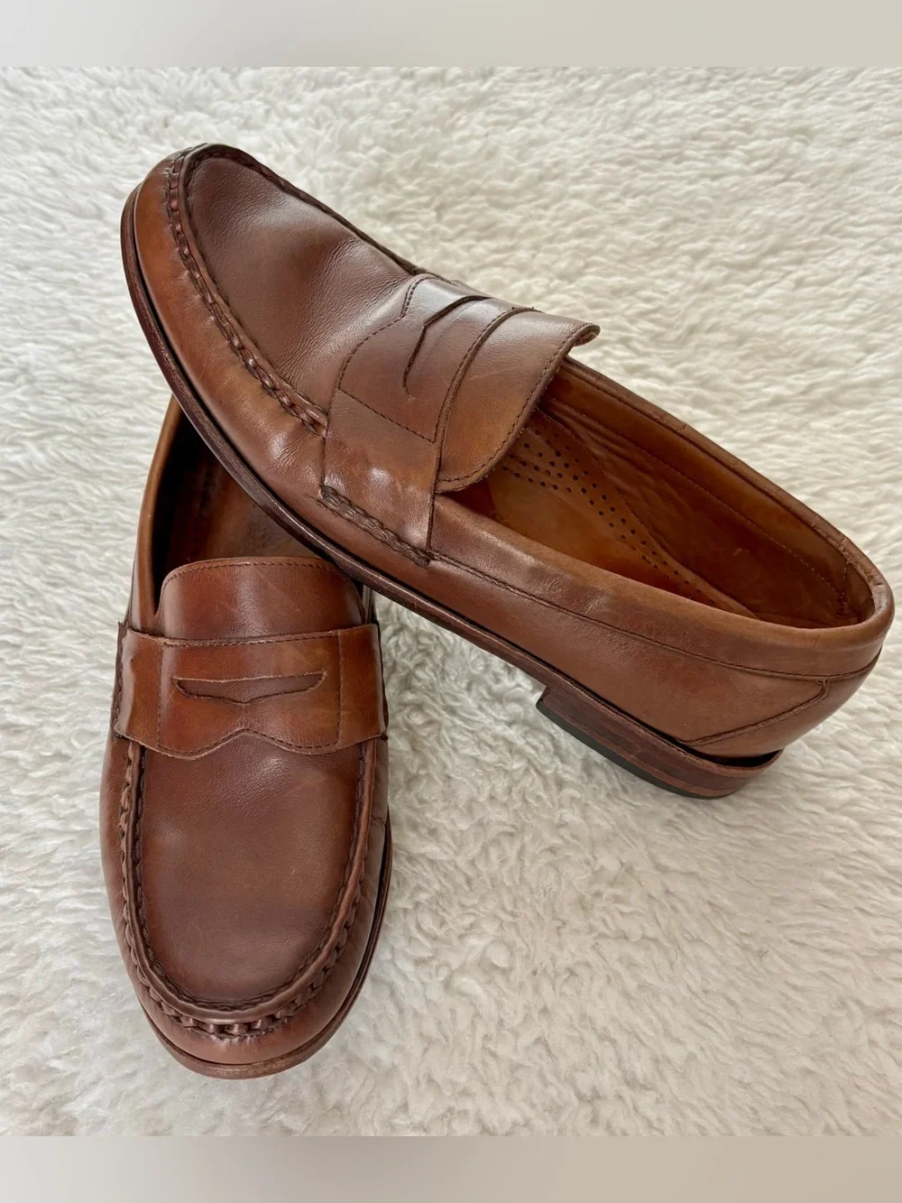 Allen Edmonds Classic Brown Leather Penny Loafers - Men's Dress Casual Sz 10.5 D